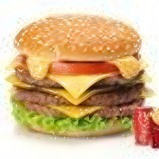 Panino triplo cheese burger menù