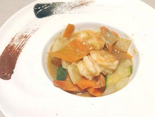 Gamberi in salsa curry