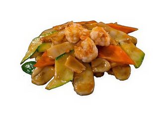 292 Gnocchi di riso saltati con gamberi e verdure