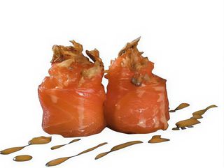 214 New gunkan salmon 2 pezzi