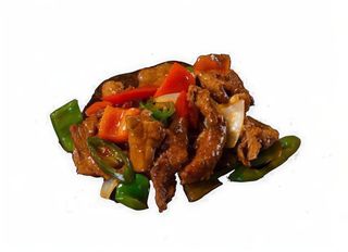 316 Manzo saltato con salsa piccante