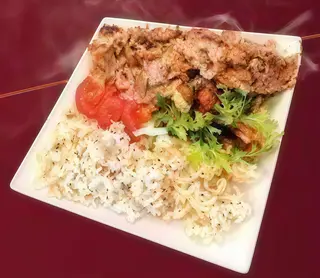 Piatto riso kebab