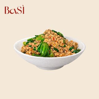 Verdure con carne macinata e salsa Baza---杂酱青菜