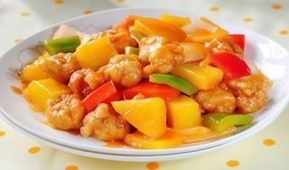 56. Maiale con ananas e salsa agrodolce