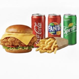 Chesse chicken burger