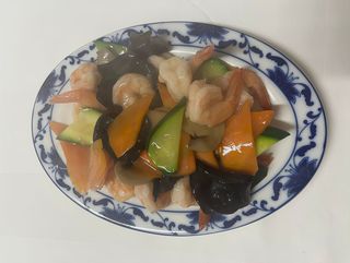 108. Mazzancolle con verdure