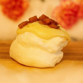 Fluffy pancake peach