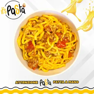 Spaghetto fresco salsiccia porcini e pendolini