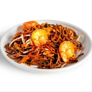 P22 Yaki soba con gamberi e verdure