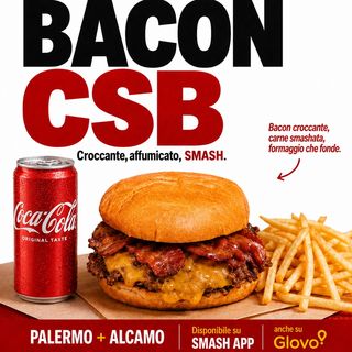 Menu' bacon CSB-smash burger