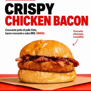 Menu'  Chicken bacon-burger 