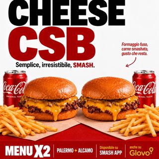 Menu' smash cheese x2