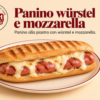 panino würstel e mozzarella