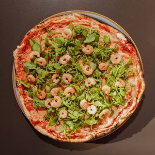 Rughetta e gamberi