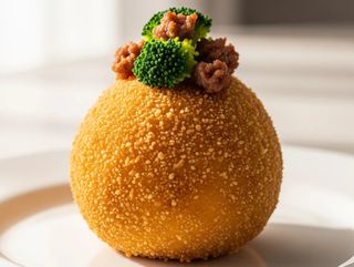 Arancino broccoli e salsiccia