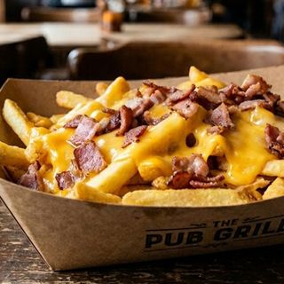 Patatine fritte cheddar e bacon