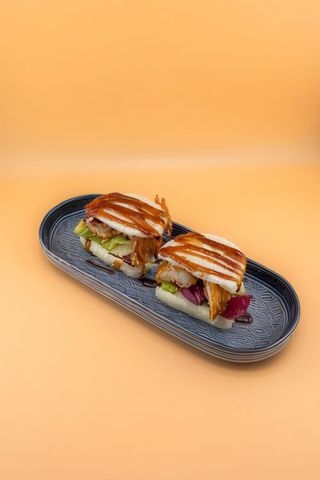 22 Guabao con tempura gamberi - 2 pezzi