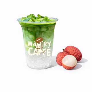 Matcha Litchee Soda