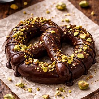 Pretzel al Cioccolato e Pistacchio