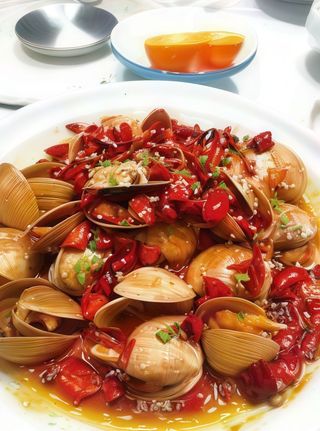Vongole con piccante e pepe dello sichuan