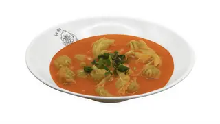 Tomato wonton soup