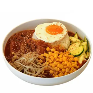 Korean kimchi beef rice