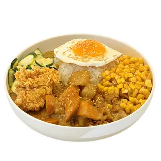 Curry chicken tender rice