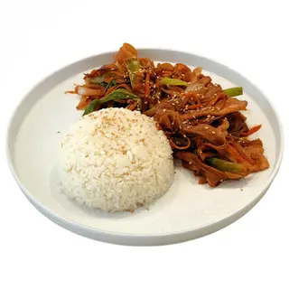 KOREA BULGOGI STYLE MAIALE & ENOKI RICE