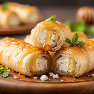 Borek Involtini di pasta fillo con feta e miele