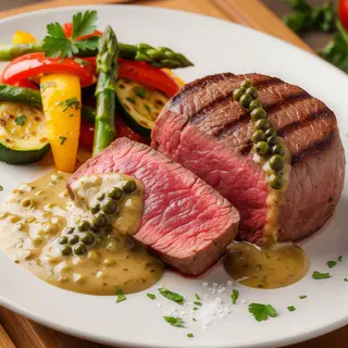 FILETTO DI MANZO ALLA GRIGLIA O AL PEPE VERDE CON CONTORNO A SCELTA
