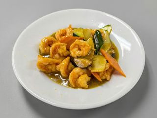 102. Gamberi al curry