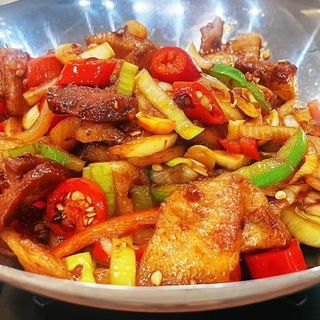 Scodella di fuoco con pancetta