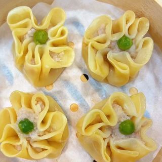 Shaomai con carne e gamberi