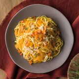 Tagliolini alla crema di zucca con provolone dop