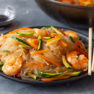 Spaghetti di soia e gambero