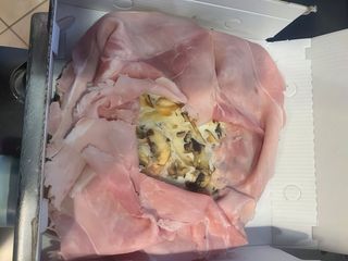 Funghi, panna e prosciutto