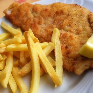 Cotoletta dì pollo e patate 
