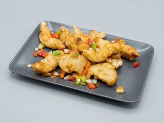 Pesce fritto con sale e pepe（椒盐鱼）