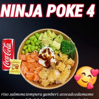 POKE 4 SALMONE E TEMPURA GAMBERI 