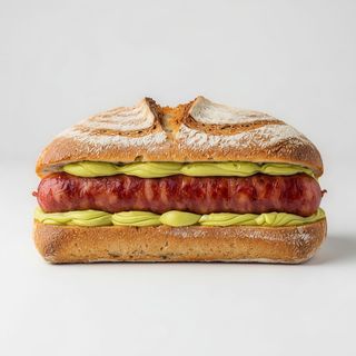 Panino con carne al pistacchio