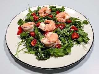 Rucola e gamberetti