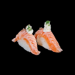 N16 Nigiri salmone phila flambè - 2 pezzi