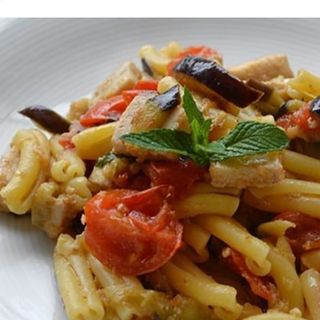 Casarecce pesce spada e melanzane 