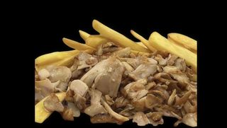 Patatine stick e porchetta