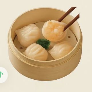 虾饺 ravioli di gamberi trasparenti 