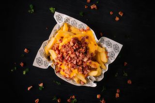 Holland fry with cheese & bacon