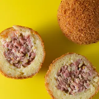 Arancina alla Mortadella e Pistacchio