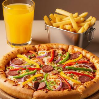 Promo pizza farcita wurstel e patate