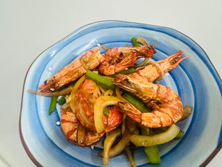 67 Gamberoni brasati piccanti