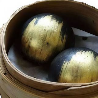 80 Bao nero dorato con crema